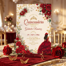 Röda Quinceañera Gyllene Fjärilar Rosor