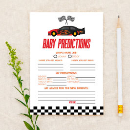 Röda racerbil baby shower gissningar spel