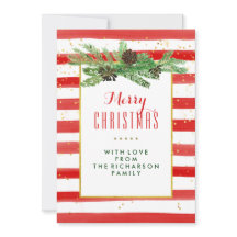 Röda Rand med Gräs och Guld | God jul