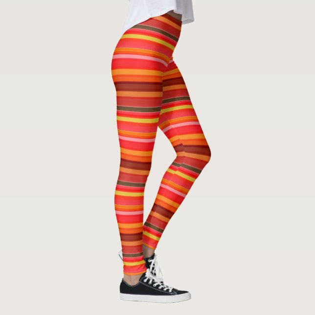 Röda Randar Leggings (Höger)