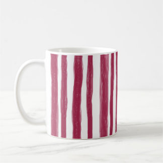 Röda Ränder Bordeaux  Kaffemugg