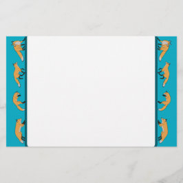 Röda rävar brevpapper