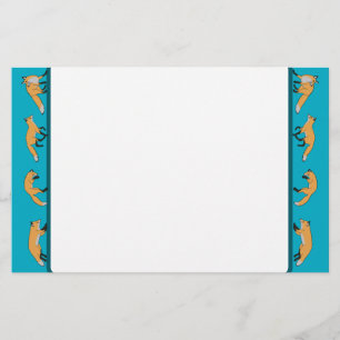 Röda rävar brevpapper