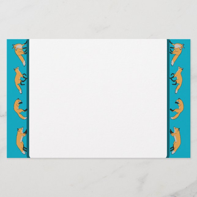 Röda rävar brevpapper (Framsida)