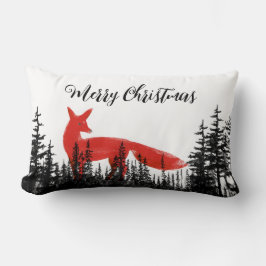 Röda rävar i Gräs God jul Lumbarkudde