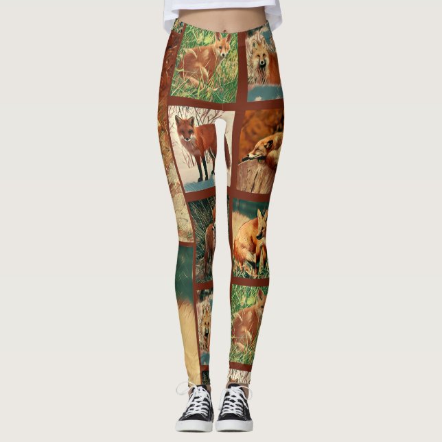 Röda rävar leggings (Framsida)