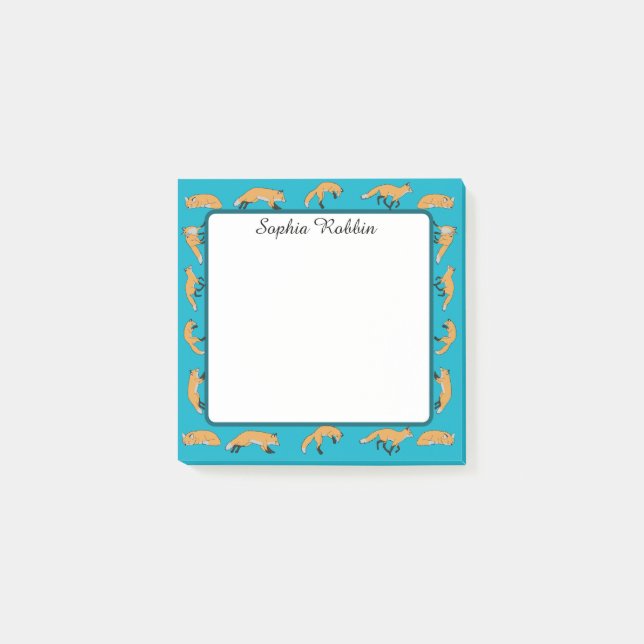 Röda Rävar Post-it Block (Framsida)