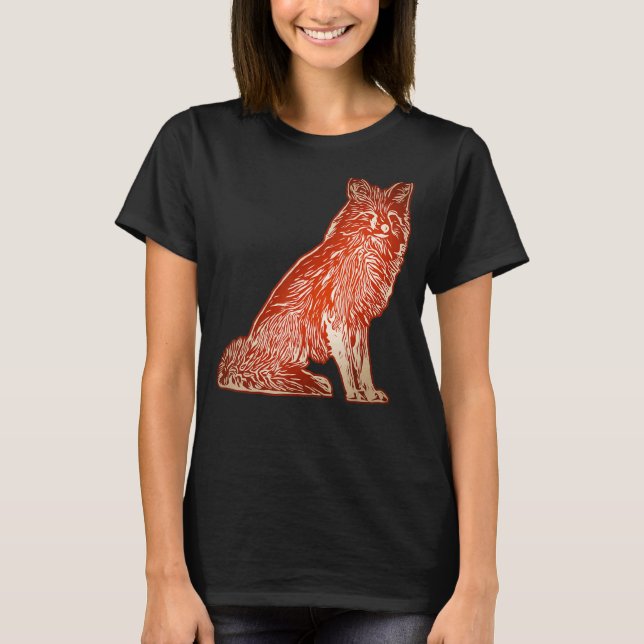 Röda rävdjur - vild - rovdjur med räv 5 t shirt (Framsida)