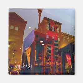 Röda reflektioner på Philadelphias gator Magnet