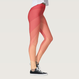 Röda rektanglar i övertoning leggings