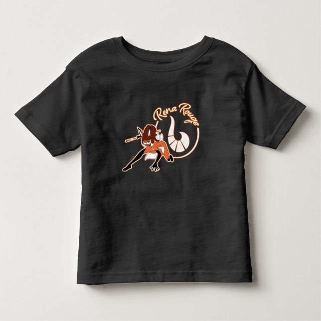 Röda Ren Badge T Shirt (Framsida)
