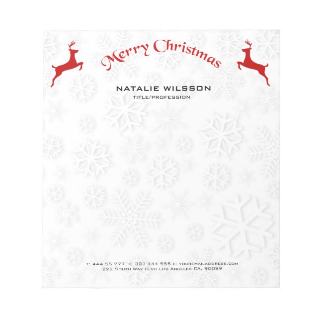 Röda renar anteckningsblock (Framsida)