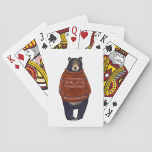 Röda renar Svettbjörn Casinokort