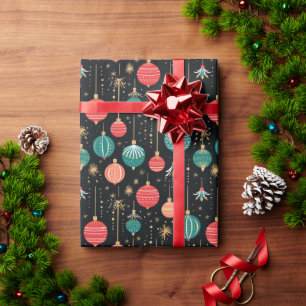 Röda renar Traditionell julklapp Presentpapper