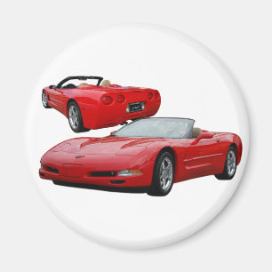 Röda roadster 2002 magnet