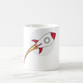 Röda Rocketship Kaffemugg