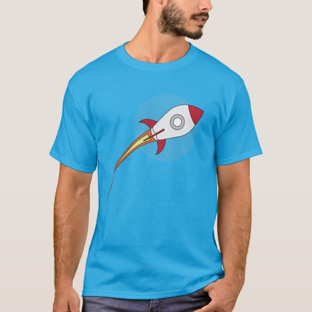 Röda Rocketship T-shirt (Framsida)
