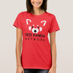 Röda röda Pandakvinna utslagsplats T Shirt