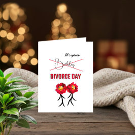 Röda roliga peonier Birthday Card Tack Kort