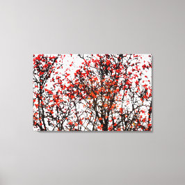 Röda röntgenfrukter eller askbär canvastryck