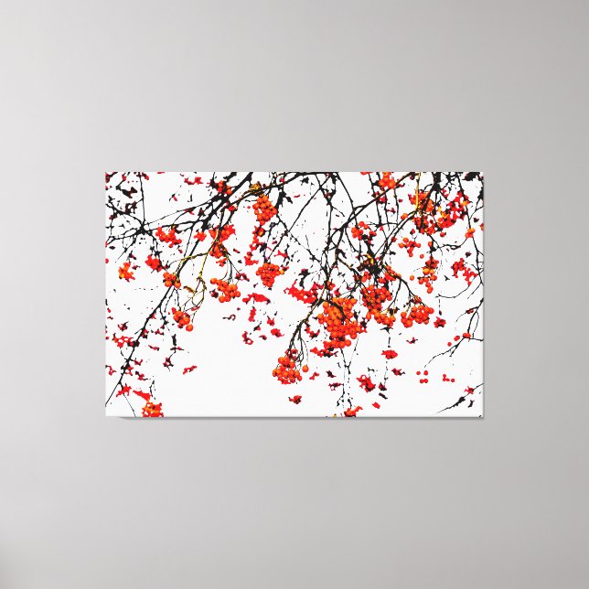 Röda röntgenfrukter eller askbär canvastryck (Framsida)