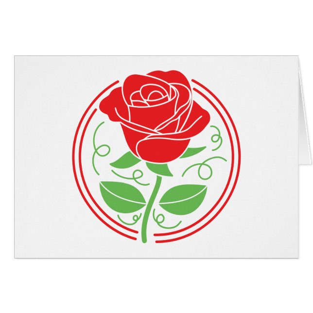 Röda ros blommor rosor Hej, Kärlek, Saknar Dig OBS Kort (Framsidan Horizontal)
