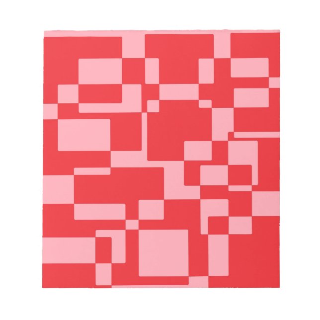 Röda rosa fyrkanter anteckningsblock (Framsida)