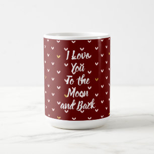 Röda Rosa Guld Hearts Kaffemugg