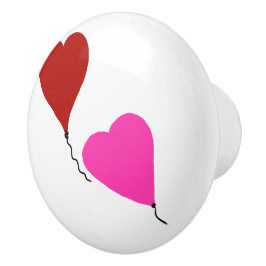 Röda Rosa Hjärtballonger Knopp