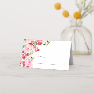 Röda Rosa Rosor Placeringskort