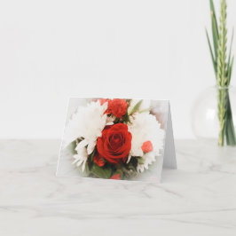 Röda Rosbukett Helgkort