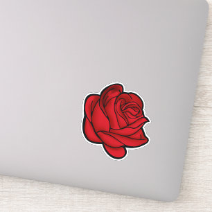 Röda Rose. Klistermärken
