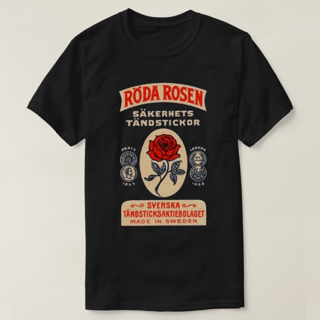 Röda Rosen T Shirt (Design framsida)