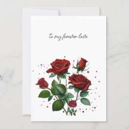 Röda Roser Alla Hjärtans Dag Julkort