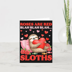 Röda Rosor Blah Sengångare Alla Hjärtans Dag Söta  Kort