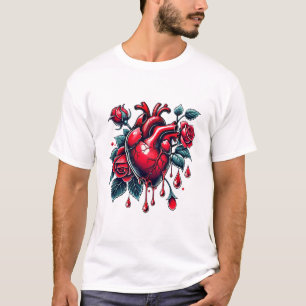 Röda rosor Blödande hjärta hjärtesorg goh Konst T Shirt