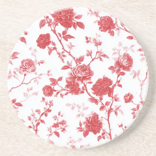 Röda Rosor Blommor Underlägg (Framsidan)
