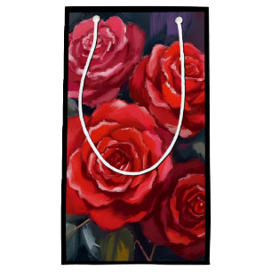 Röda rosor blomster vattenfärg målade blommor