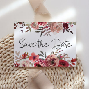 Röda Rosor Blush Trendy Spara Datum Datumet