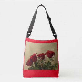 Röda Rosor Crossbody Väska
