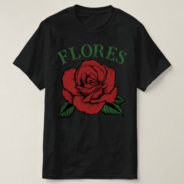 röda rosor flores t shirt (Design framsida)