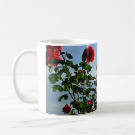 Röda rosor foto namn hälsningar födelsedag kaffemugg