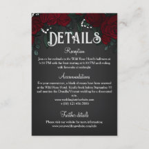 Röda Rosor Mörk Romantik Bröllopsdetaljer