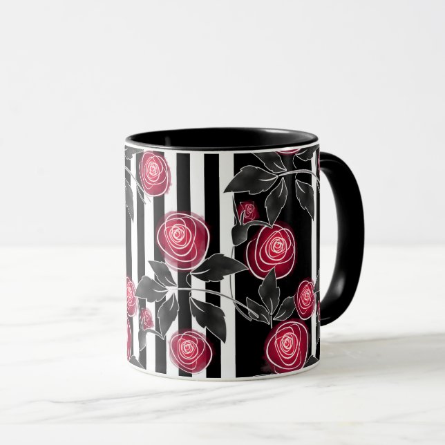 Röda rosor mugg (Framsida höger)