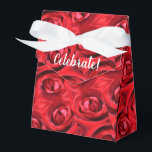 Röda Rosor Presentlåda<br><div class="desc">röda rosor bakgrund med vit "Fira"</div>