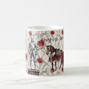 Röda Rosor Riddare i skinande rustning Kaffemugg