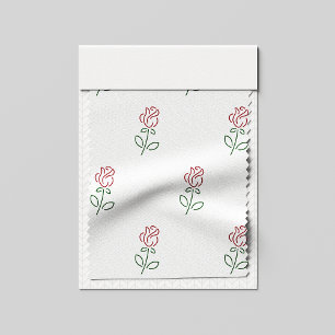 Röda rosor, Rosmönster, Blommor Tyg