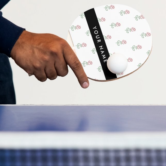 Röda Rosor, Rosmönster, Ditt Namn Pingisracket (Insitu)