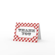 Röda rutmönstrade tacksägelsekort