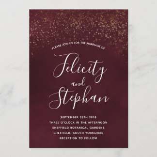 Röda sammetsbröllopsinbjudningar inbjudningar